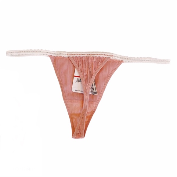FREE PEOPLE Panties Gabriella Thong Underwear Pixie Nude Blush - Picture 9 of 12